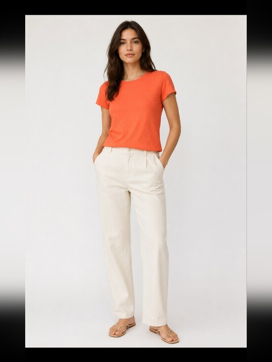 Eileen Fisher Tops - Eileen Fisher Short Sleeve Tee T Shirt XS Orange Minimalist Sustainable #585
